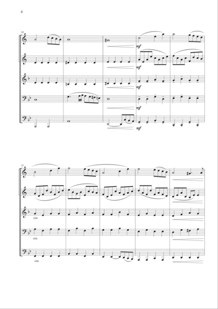 Ave Maria by Caccini-Vavilov for Brass Quintet Brass Quintet scores gallery preview page 4