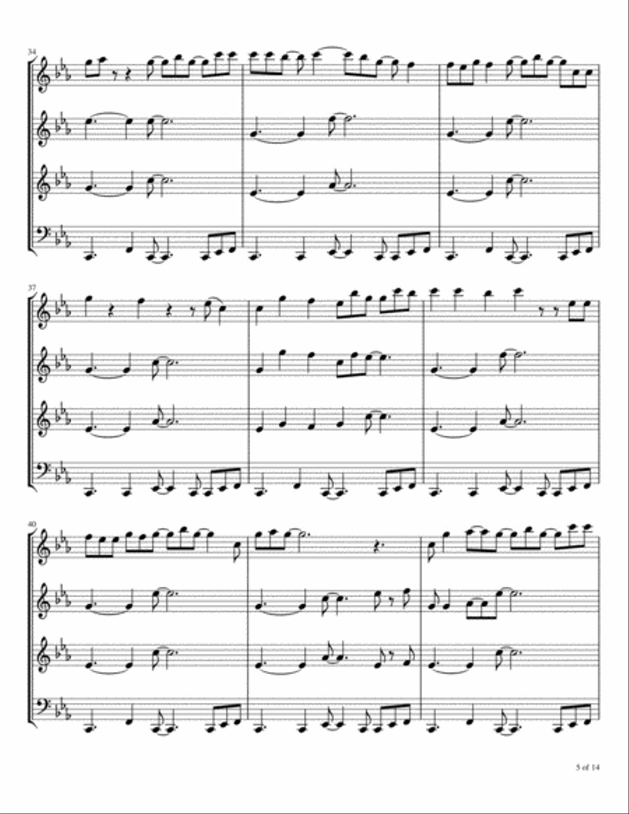 Hypnotized Woodwind Quartet scores gallery preview page 6