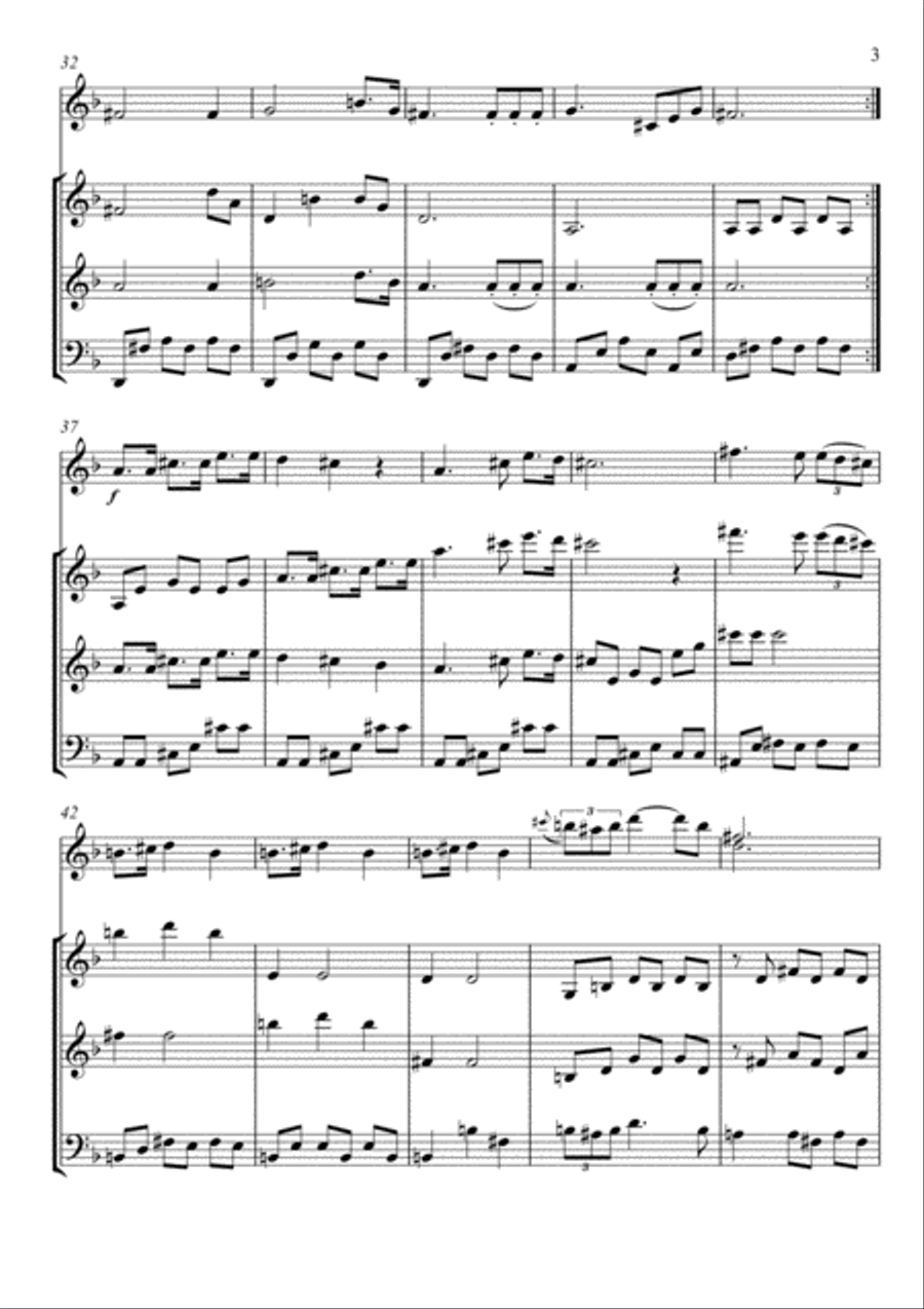 Serenade Schubert Guitar play along Small Ensemble scores gallery preview page 3
