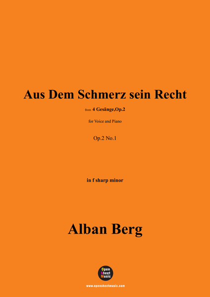 Alban Berg-Aus Dem Schmerz sein Recht(1910),in f sharp minor,Op.2 No.1 image number null