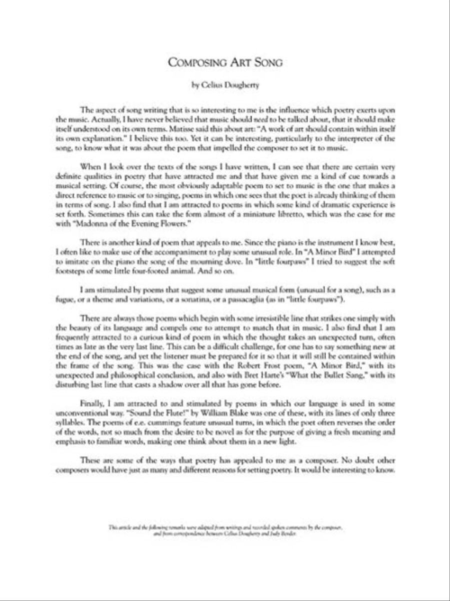 Celius Dougherty - 30 Art Songs in Original Keys Voice Solo scores gallery preview page 4
