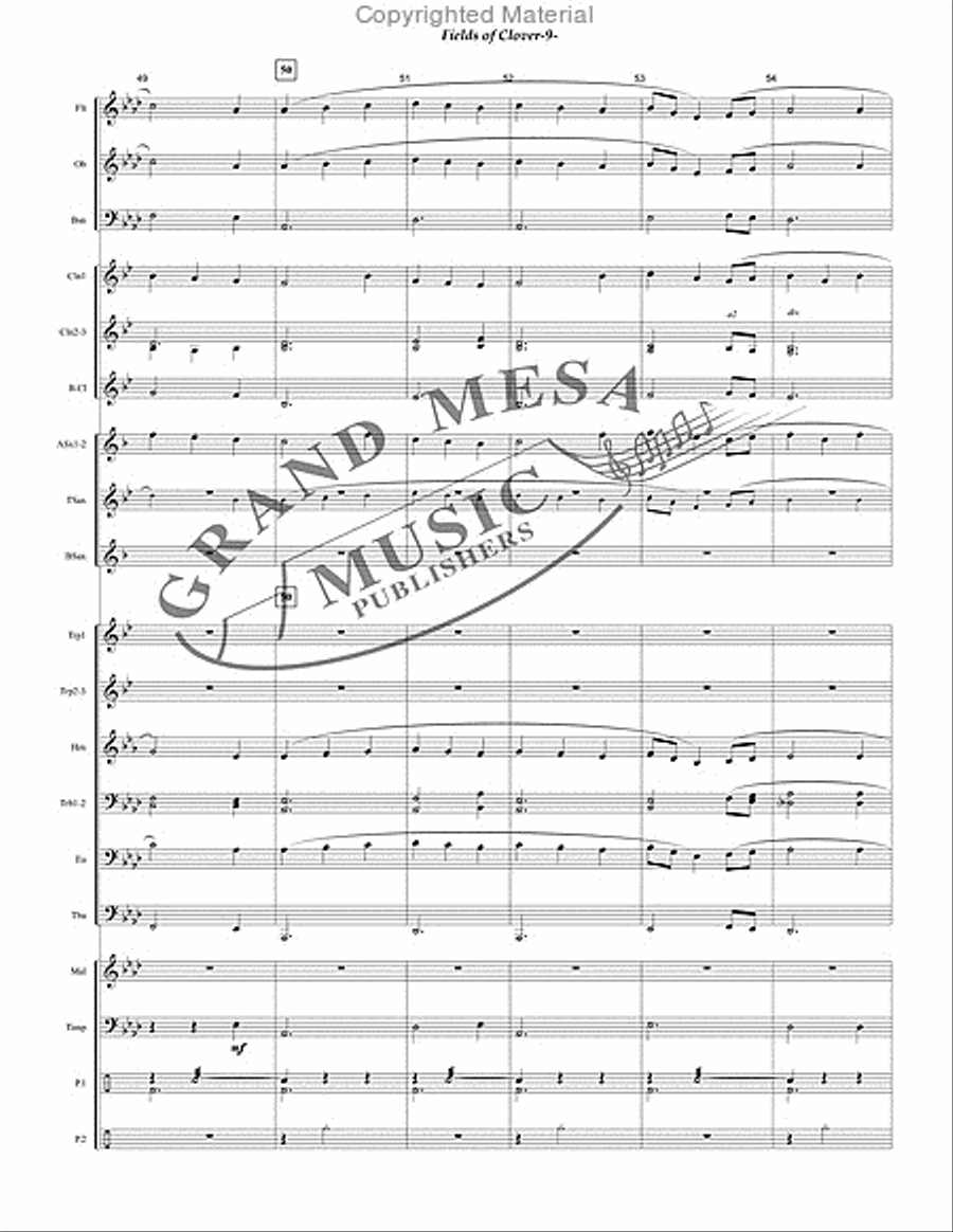 Fields of Clover Concert Band scores gallery preview page 10