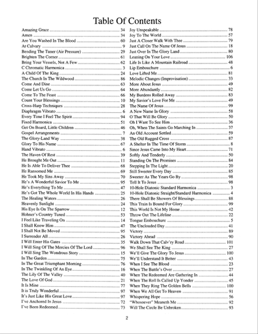 Gospel Harp Harmonica scores gallery preview page 3