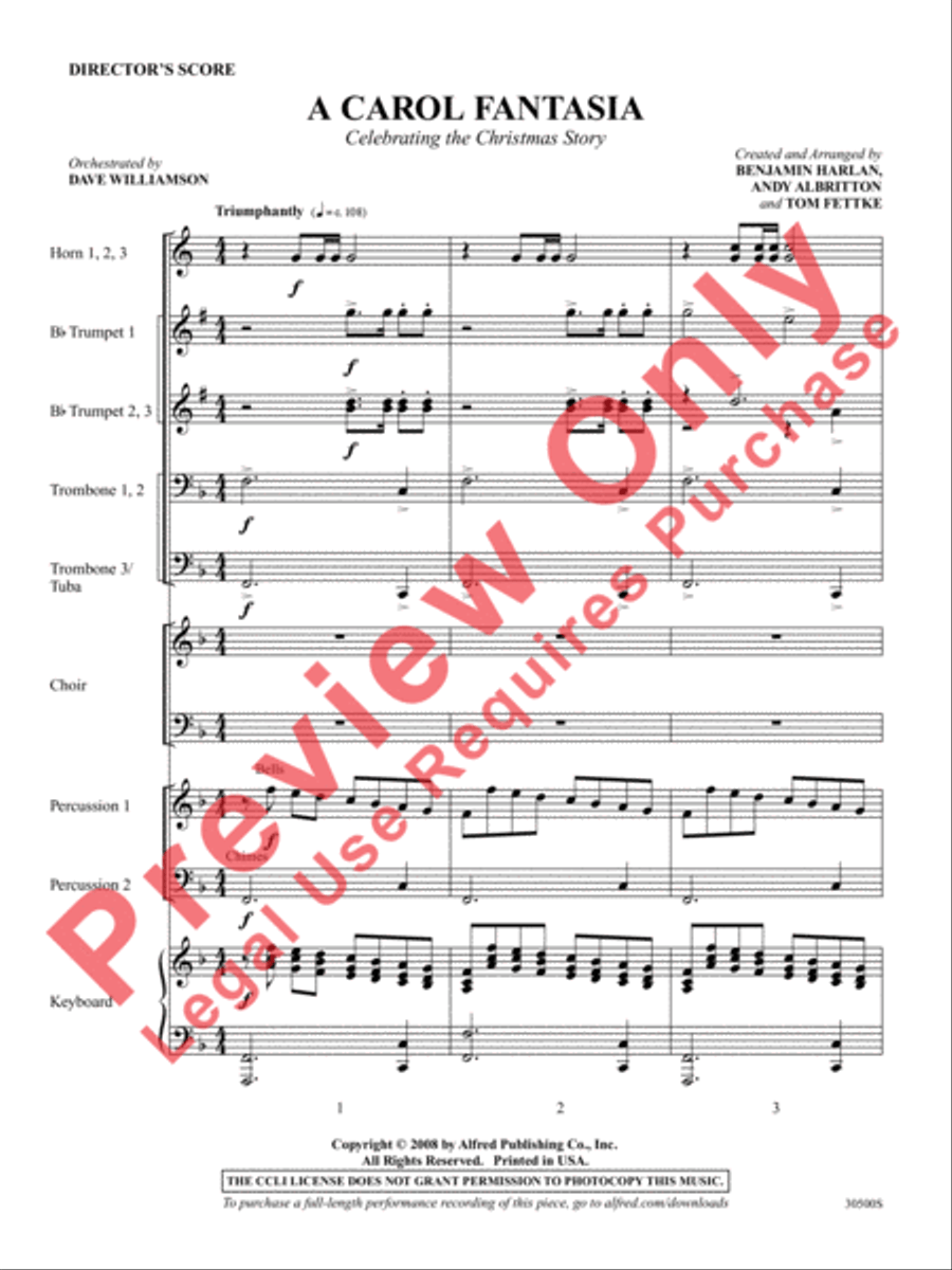 A Carol Fantasia A Carol Fantasia Choir scores gallery preview page 2