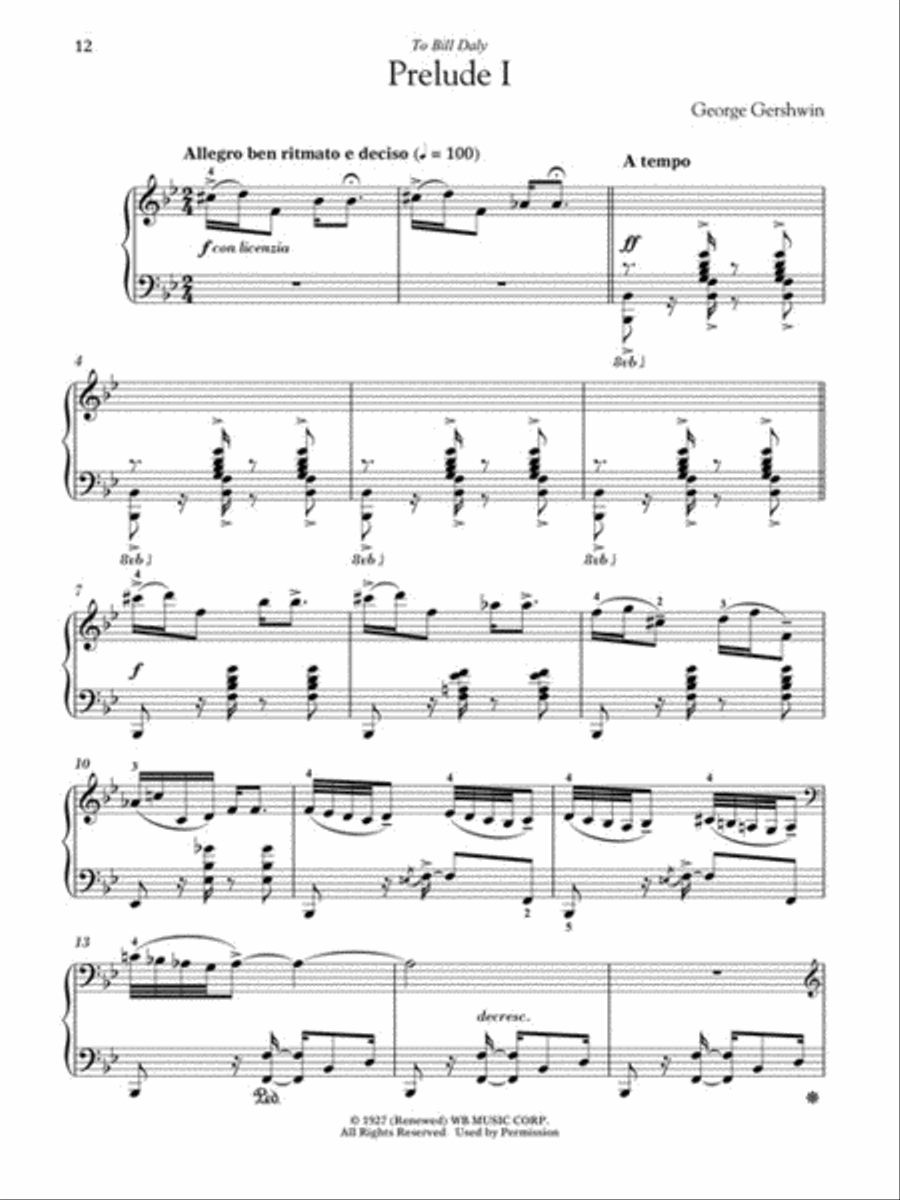 Three Preludes Piano Solo scores gallery preview page 4