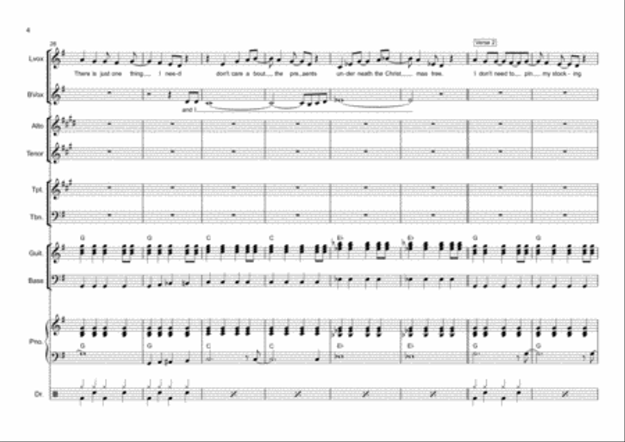 All I Want For Christmas Is You Small Ensemble scores gallery preview page 5
