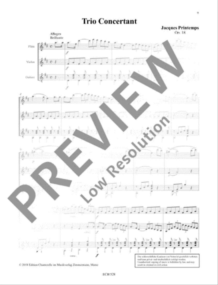 Trio Concertant Flute scores gallery preview page 10