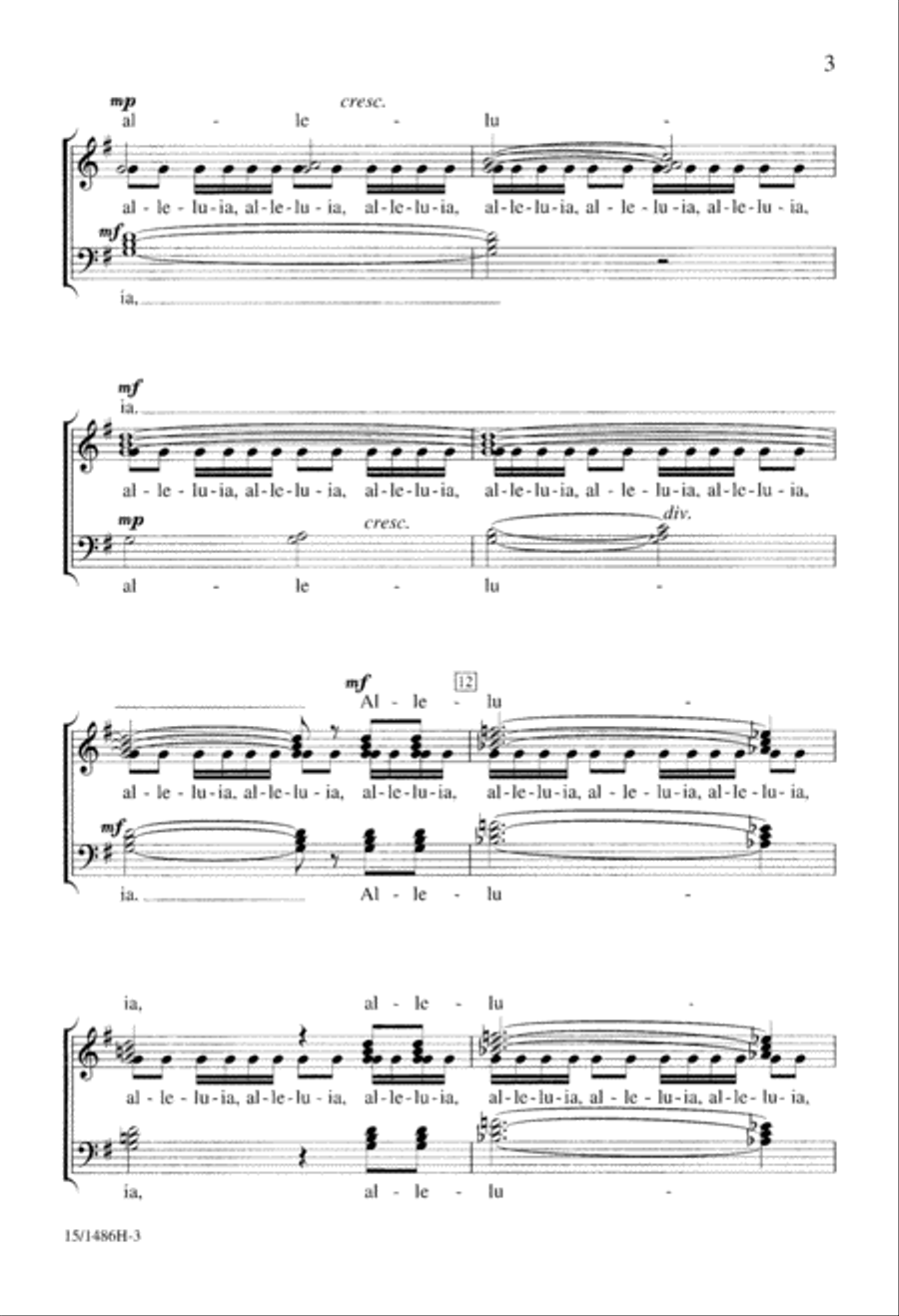 Alleluia 4-Part scores gallery preview page 3