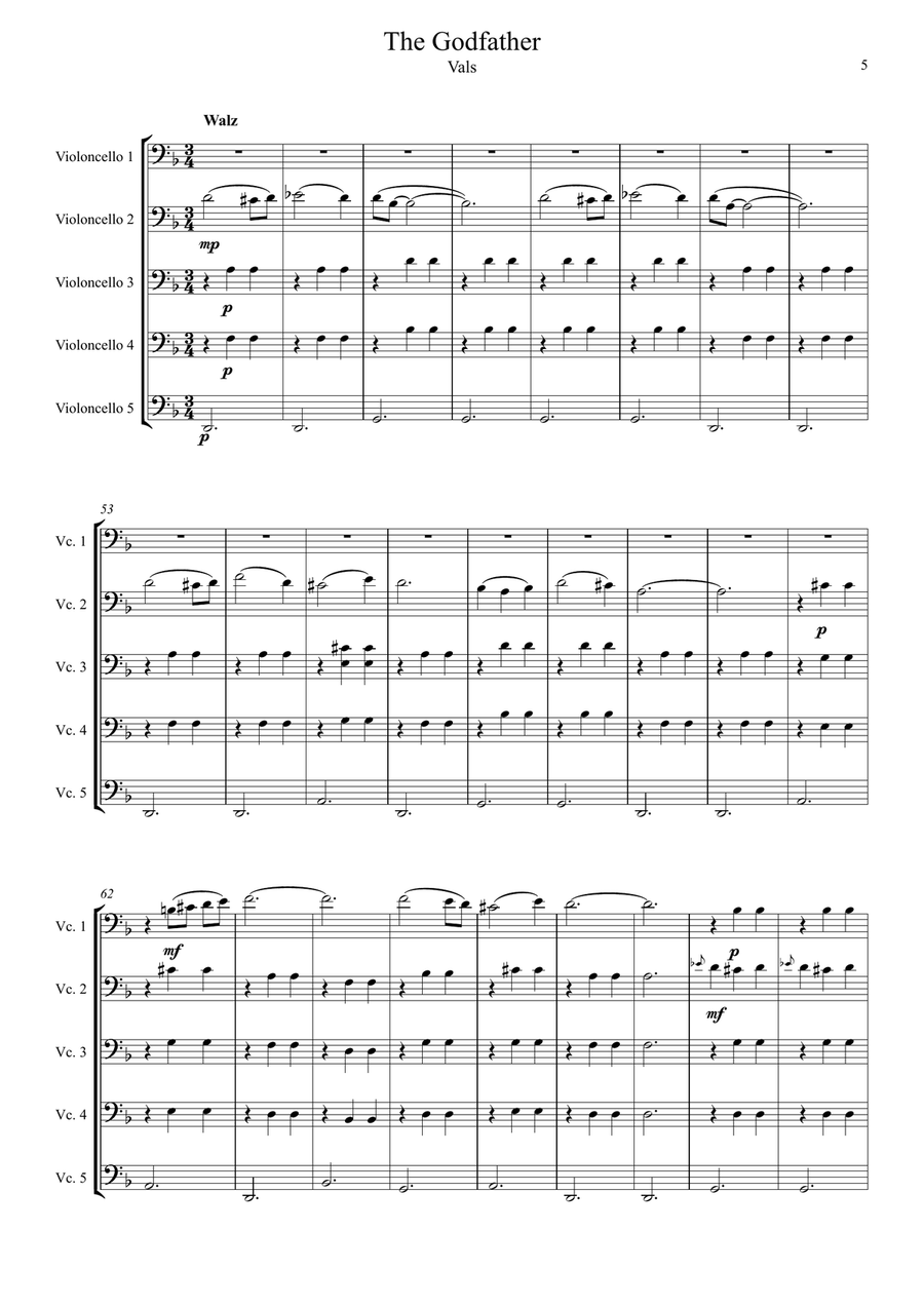 Godfather II String Orchestra scores gallery preview page 5
