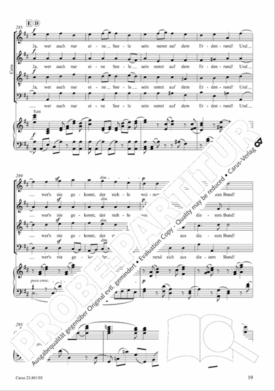 Symphony No. 9, Op. 125 - Finale (Choral Symphony) 4-Part scores gallery preview page 20
