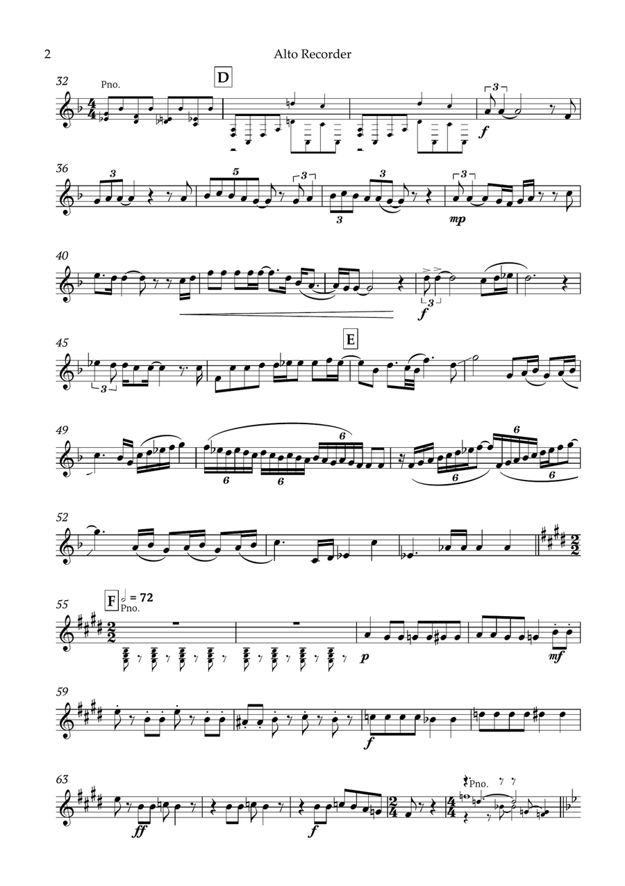 Bohemian Rhapsody Alto Recorder scores gallery preview page 3