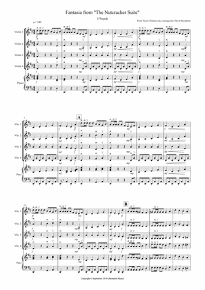 Trepak (Fantasia from Nutcracker) for Violin Quartet