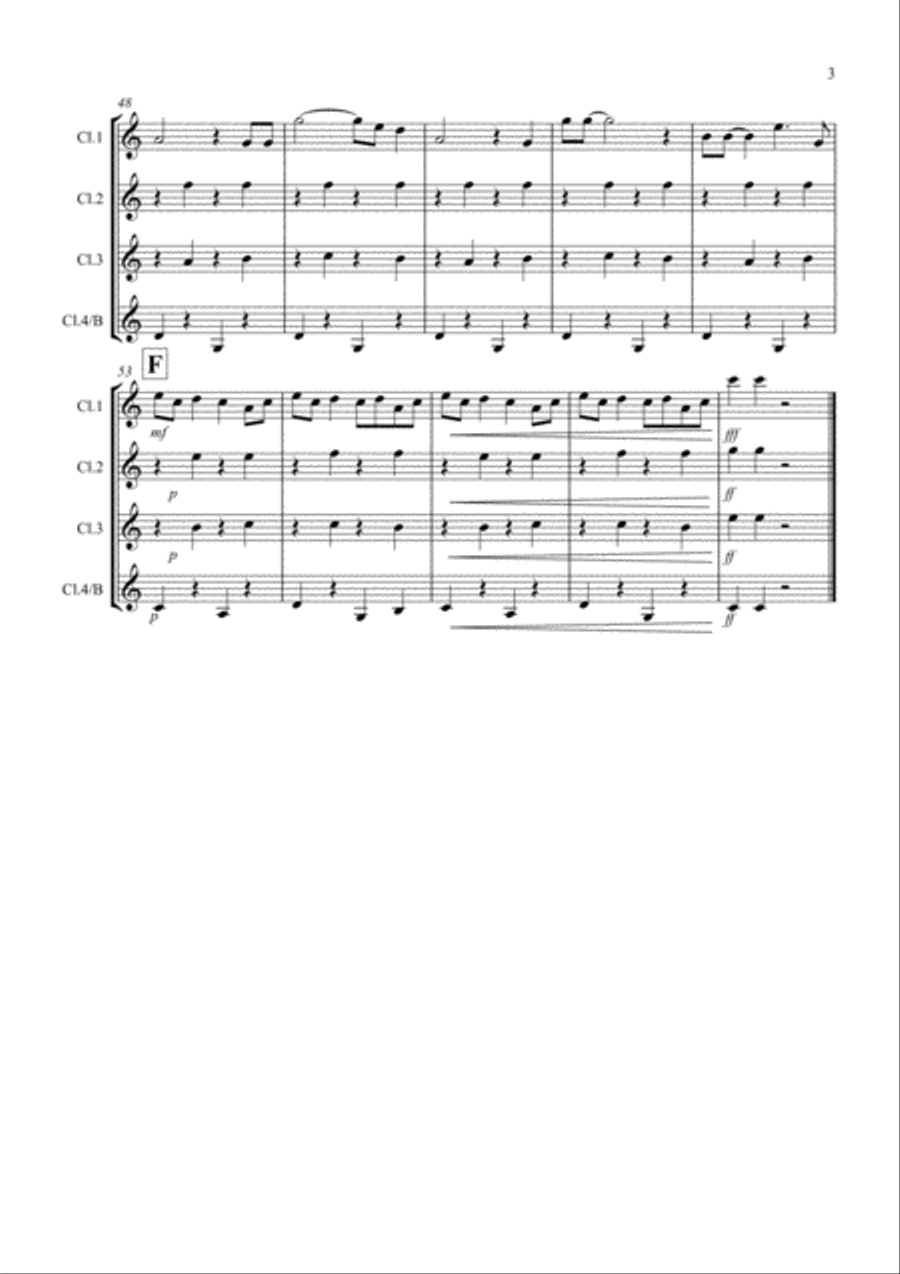 Singin' In The Rain Singin' In The Rain Clarinet Solo scores gallery preview page 3