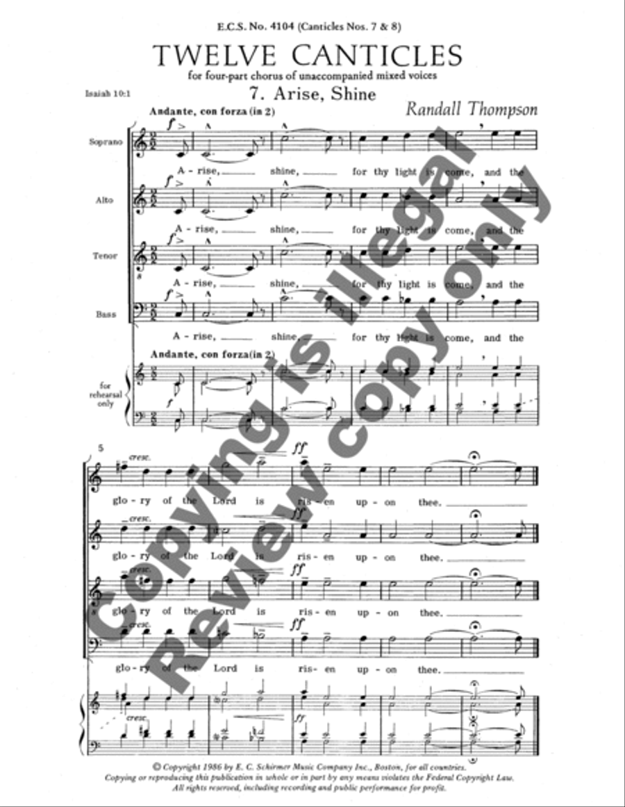 Arise, Shine & The Path of the Just 4-Part scores gallery preview page 6