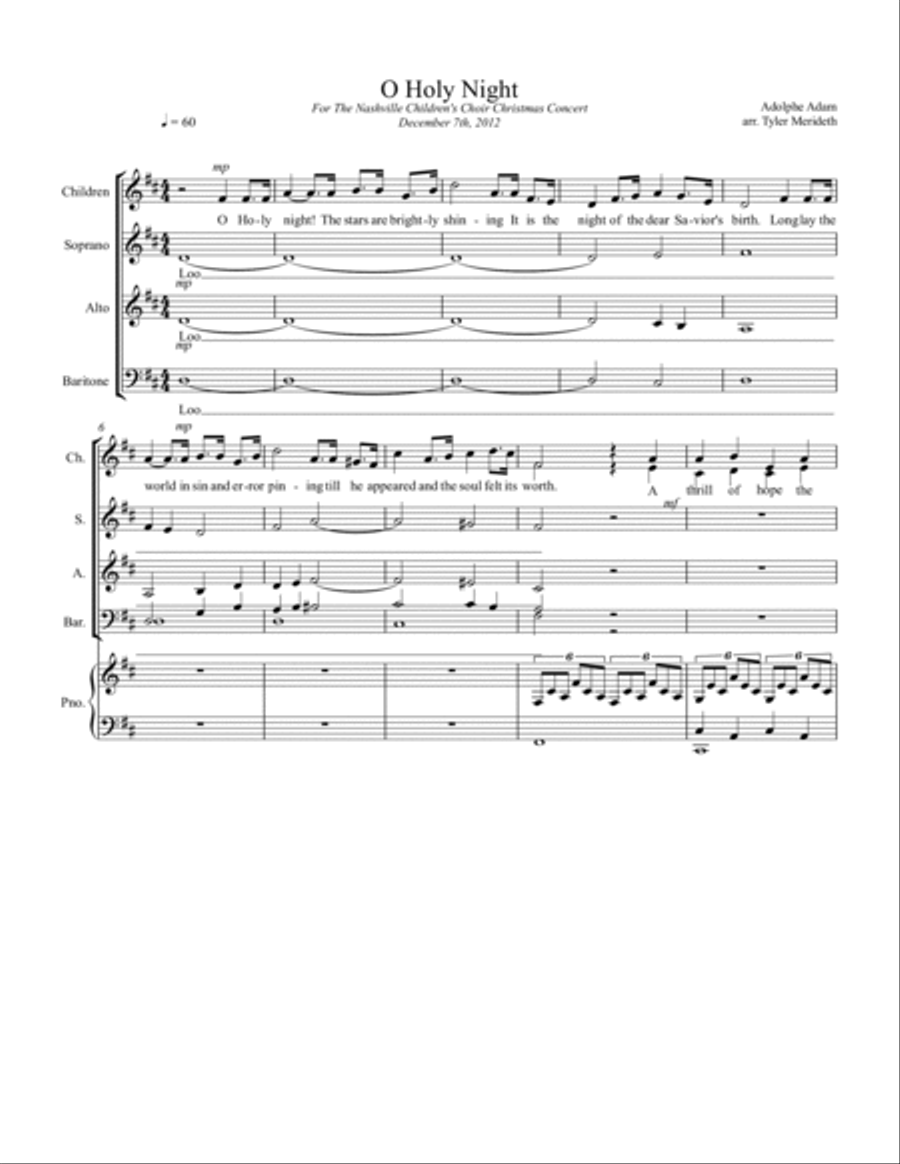 O Holy Night O Holy Night 4-Part scores gallery preview page 2