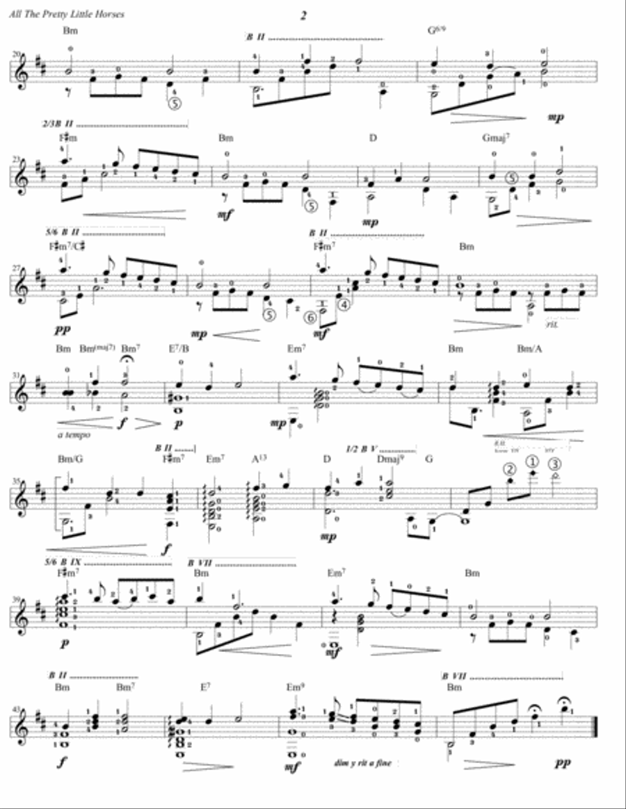 All The Pretty Little Horses Acoustic Guitar scores gallery preview page 2