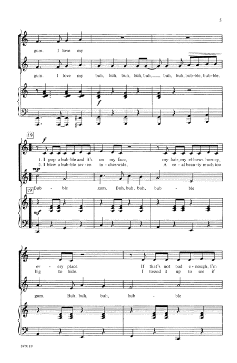 Bubble Trouble Choir scores gallery preview page 4