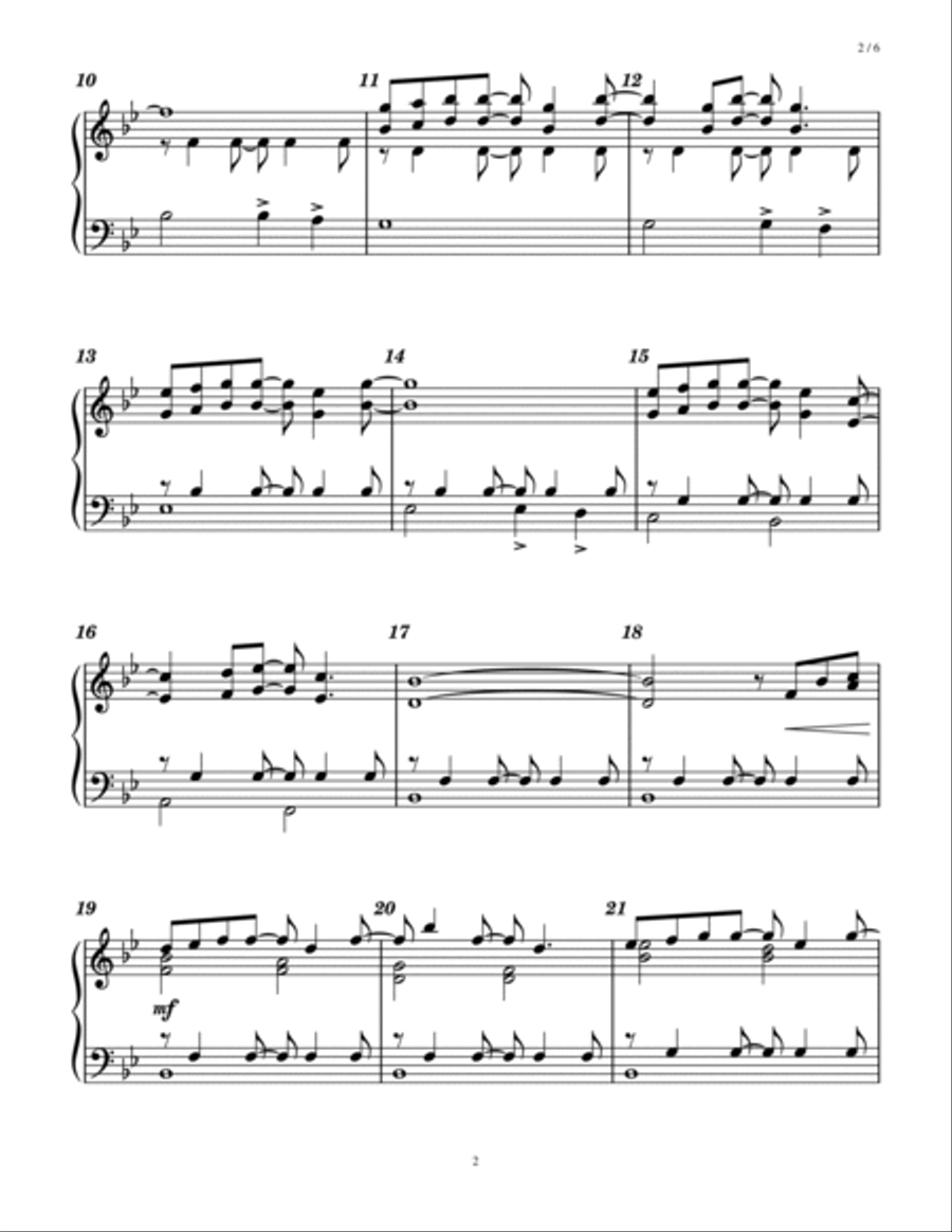 Forrest Gump - Main Title (Feather Theme) from the Paramount Motion Picture FORREST GUMP Handbell Choir scores gallery preview page 2