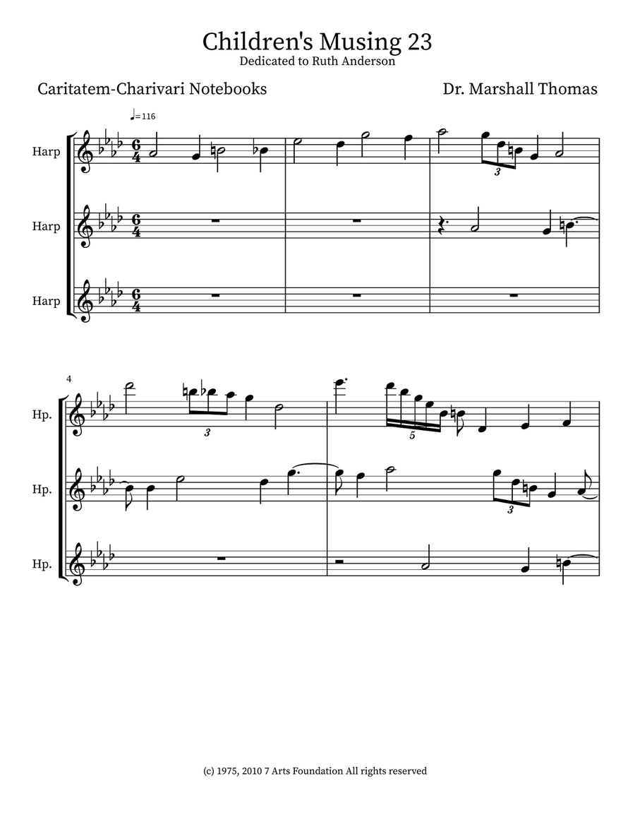 Children's Musing 23 Small Ensemble scores gallery preview page 1
