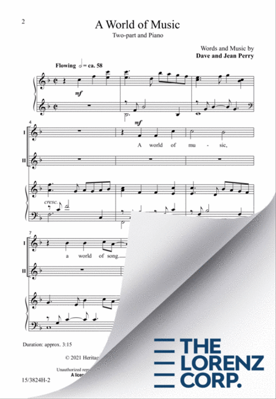 A World of Music A World of Music 2-Part scores gallery preview page 3