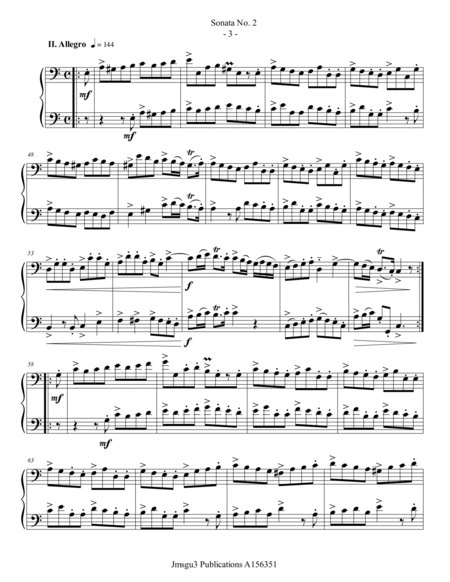 Loeillet: Sonata No. 2 for Contrabassoon Duo image number null