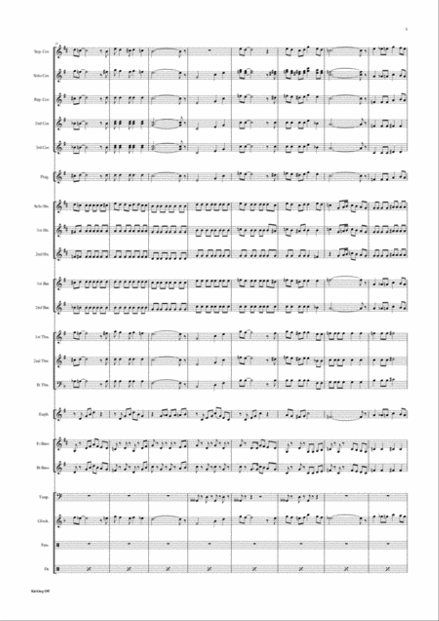KICKING OFF Brass Ensemble scores gallery preview page 5
