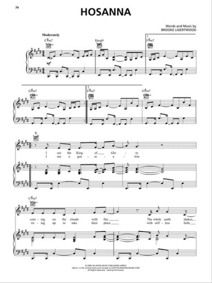 The Very Best of Hillsong Piano, Vocal, Guitar scores gallery preview page 6