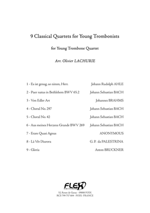 9 Classical Quartets for Young Trombonists