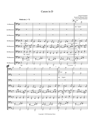 Canon in D (Pachelbel) (D) (Bassoon Octet)
