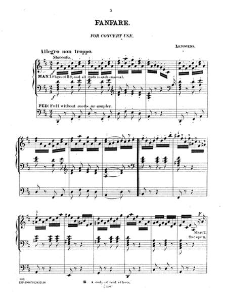 Fanfare : (for concert use) (Organ)
