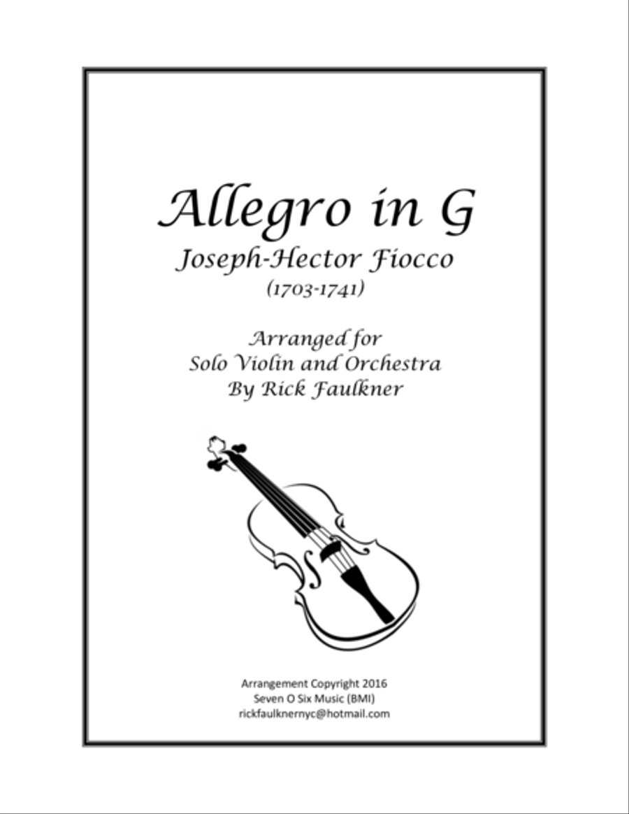Fiocco - Allegro in G image number null