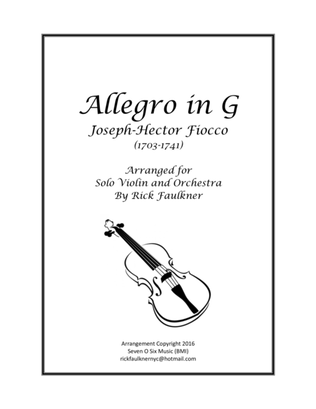 Fiocco - Allegro in G