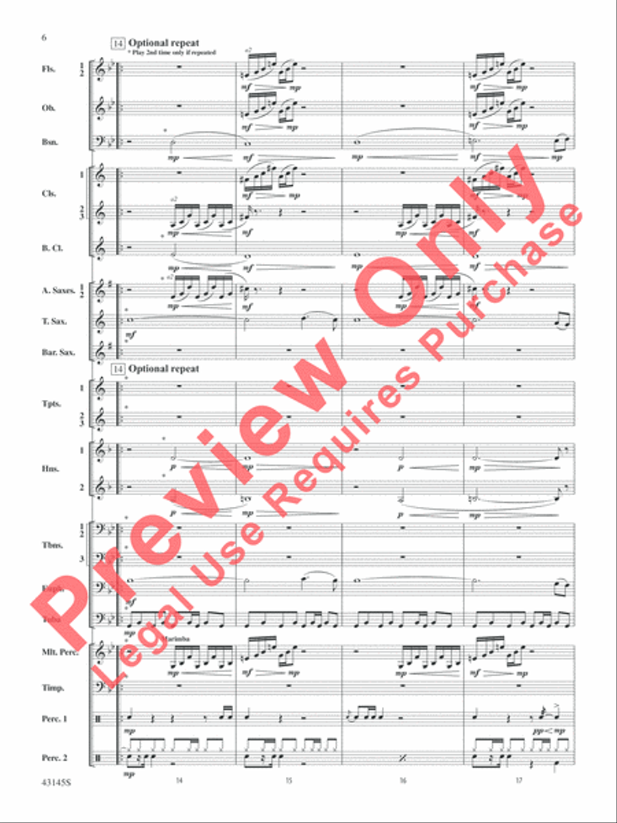 House of Cards (Theme) Concert Band scores gallery preview page 7