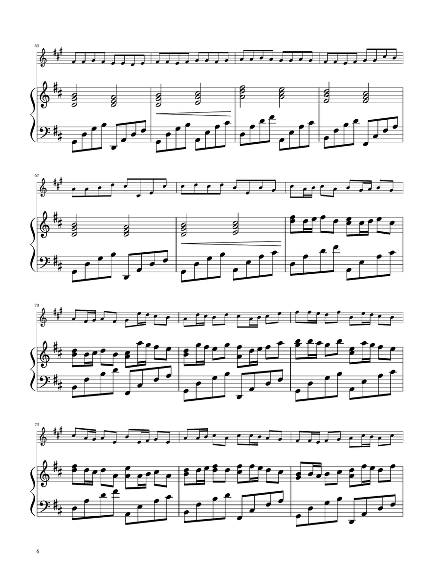 Canon in D - French Horn Solo w/ Piano Piano scores gallery preview page 6