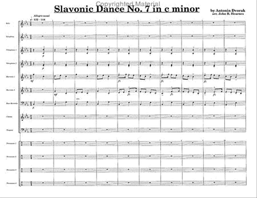 Slavonic Dance #7 in C minor Percussion Ensemble scores gallery preview page 2