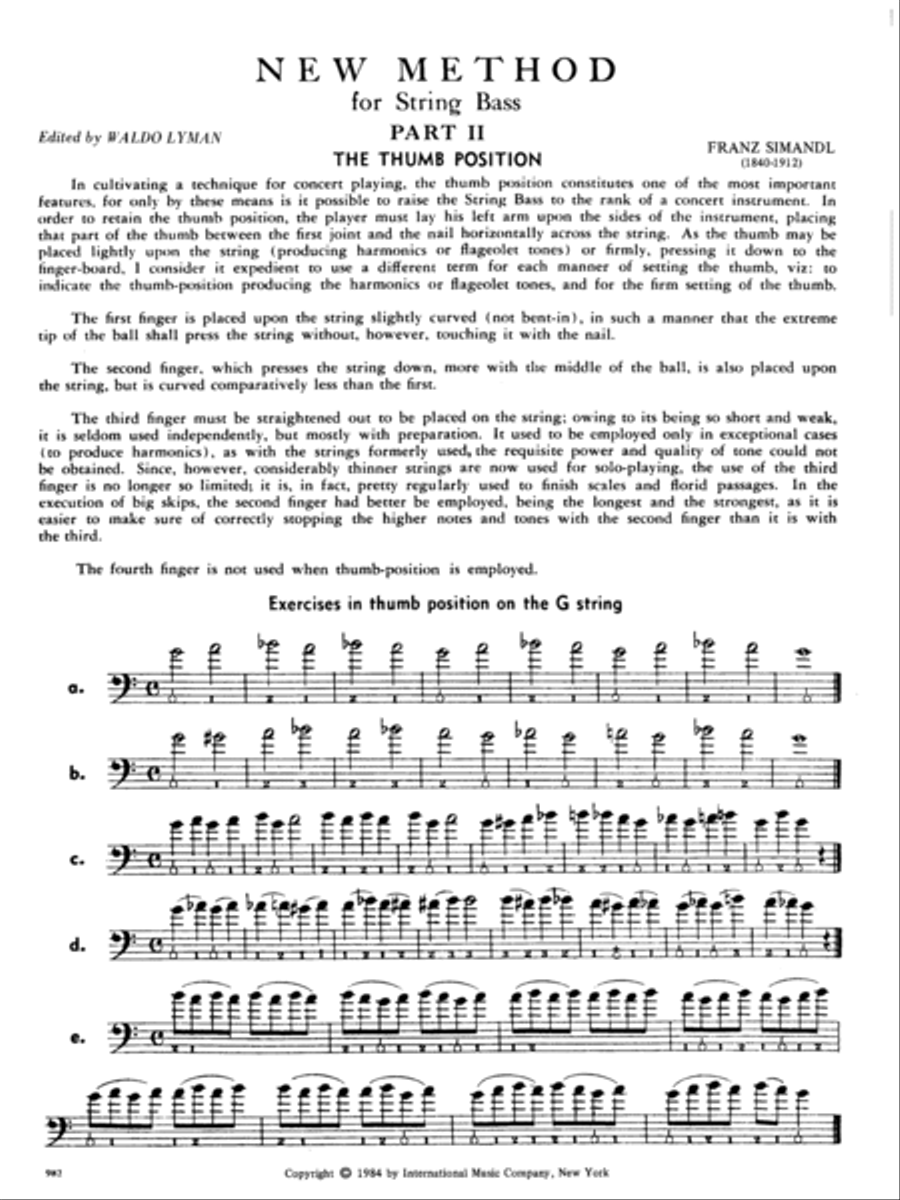 New Method. Part Ii Double Bass scores gallery preview page 2