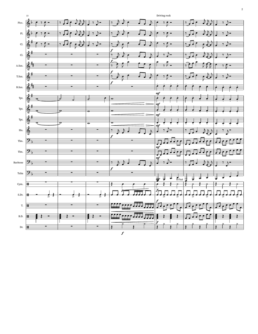 Walk Of Life Marching Band scores gallery preview page 2