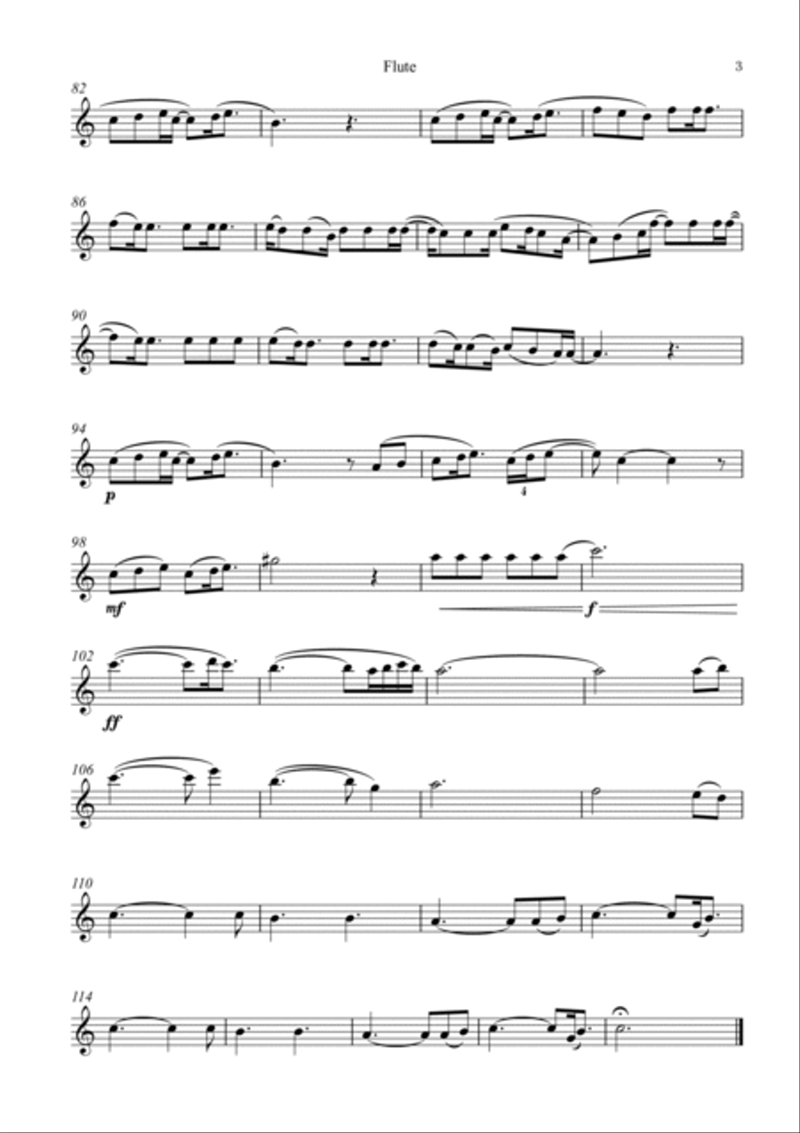Happier Than Ever Flute Solo scores gallery preview page 3