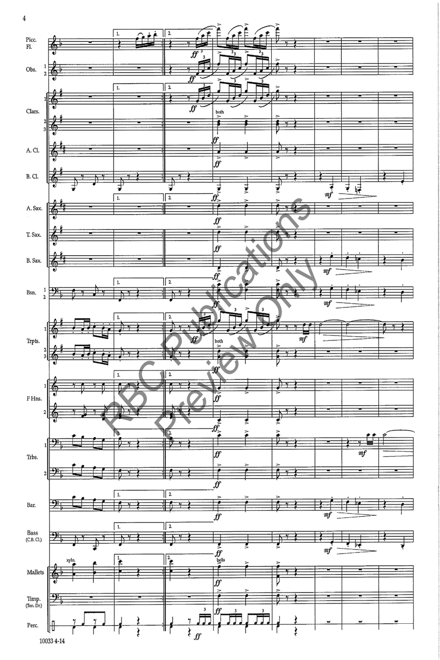 Chateau Le Bombadier (Score) Concert Band scores gallery preview page 7