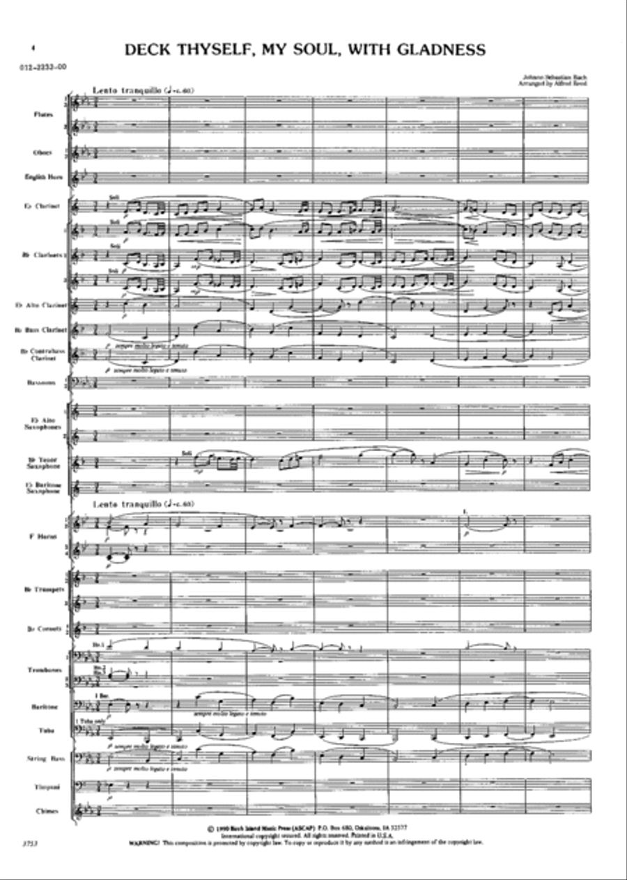 Deck Thyself, My Soul, With Gladness Concert Band scores gallery preview page 4