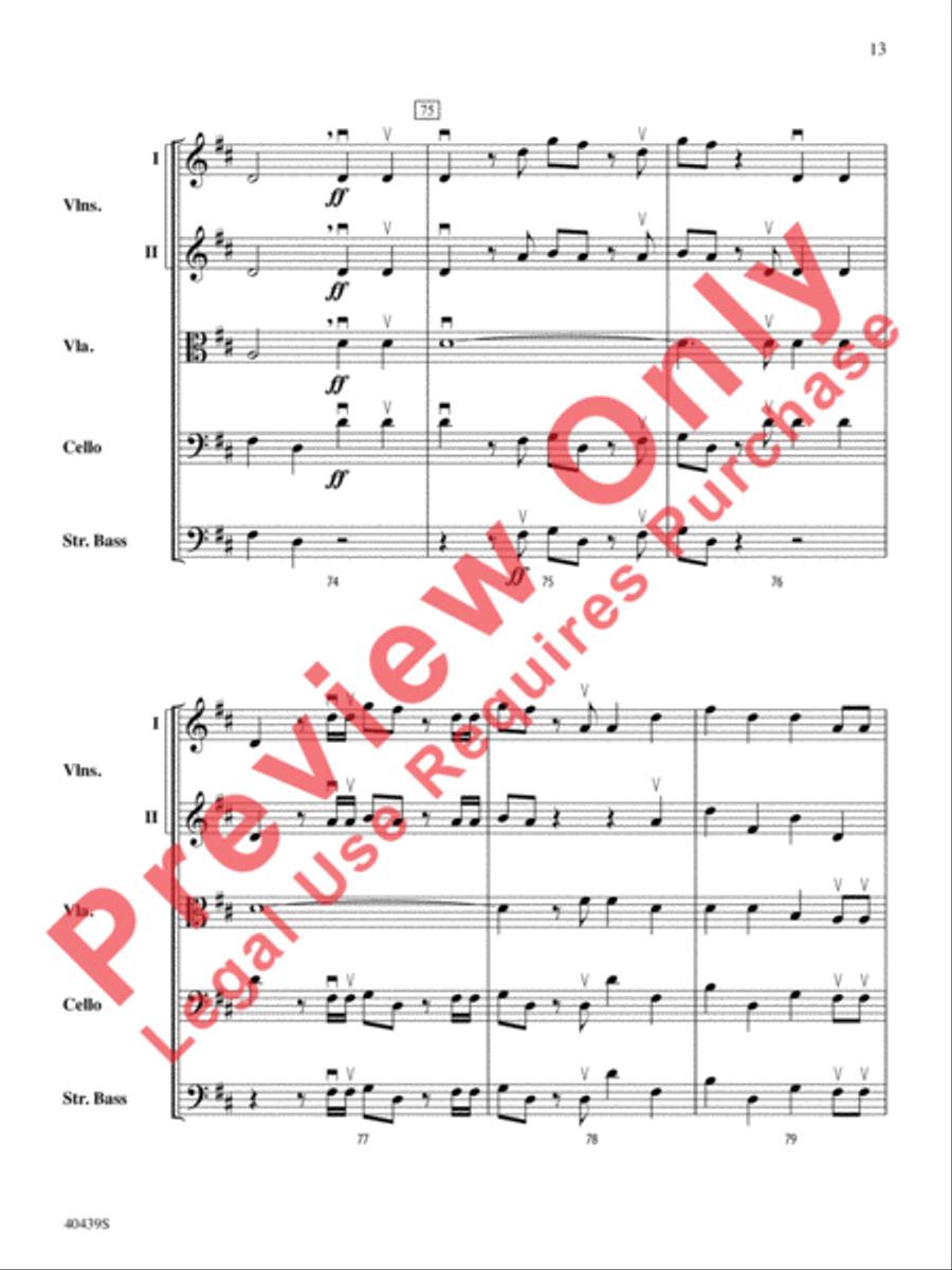 Hallelujah Chorus String Orchestra scores gallery preview page 14