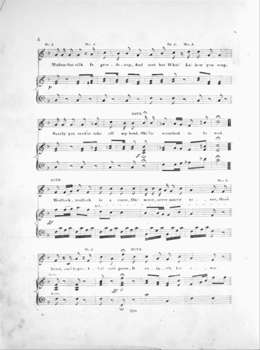 Comic Songs. Mr. and Mrs. Jones (Duett) Voice scores gallery preview page 4
