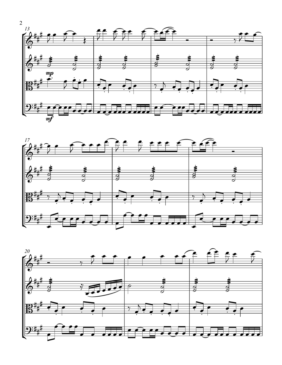 Bittersweet Symphony String Quartet scores gallery preview page 2