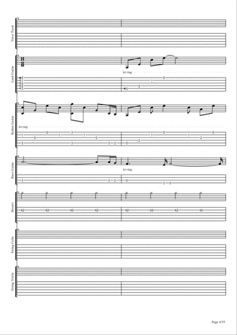 Come And Stay Electric Guitar scores gallery preview page 4