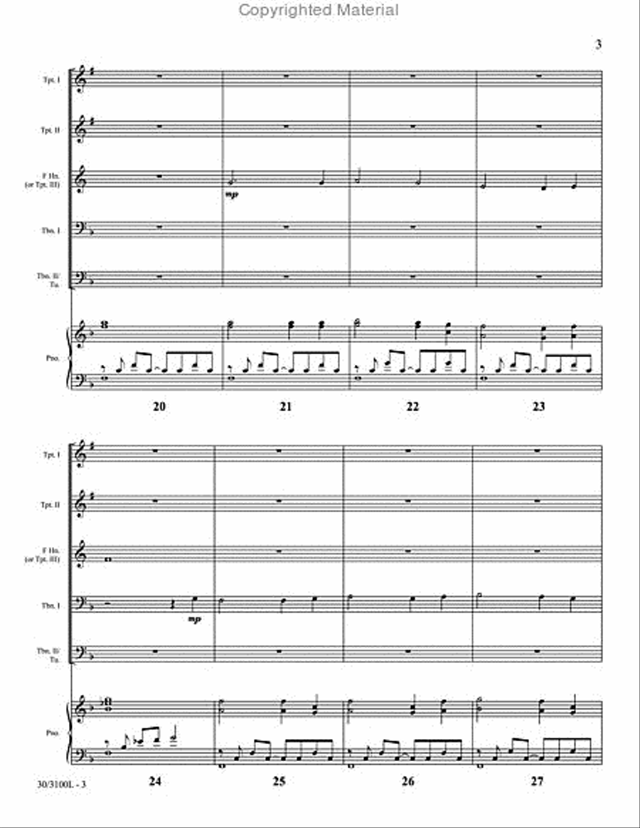 When I Survey the Wondrous Cross Brass Ensemble scores gallery preview page 4