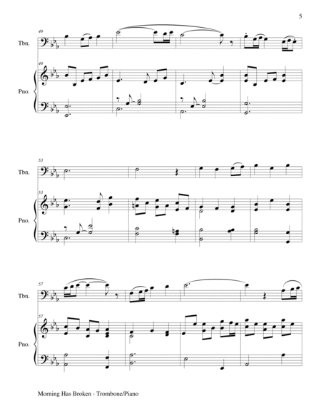 Gary Lanier: 3 BEAUTIFUL HYMNS, Set 2 (Duets for Trombone & Piano) image number null