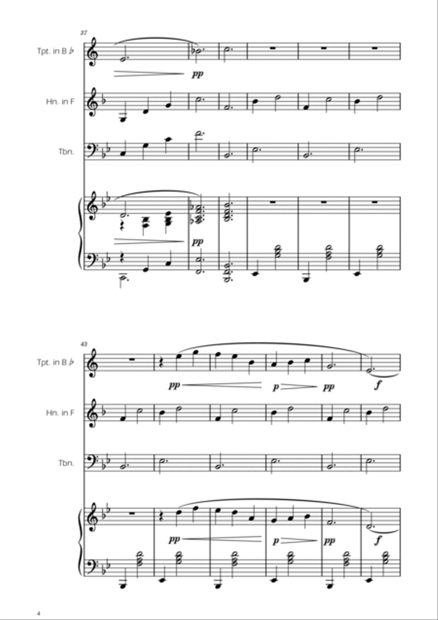 Gymnopedie No. 1 - Brass Trio Brass Trio scores gallery preview page 4