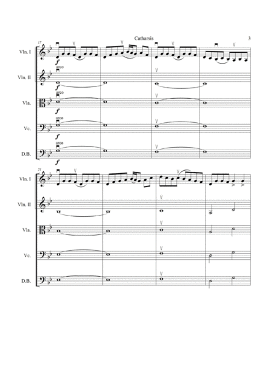 Catharsis Catharsis String Orchestra scores gallery preview page 3