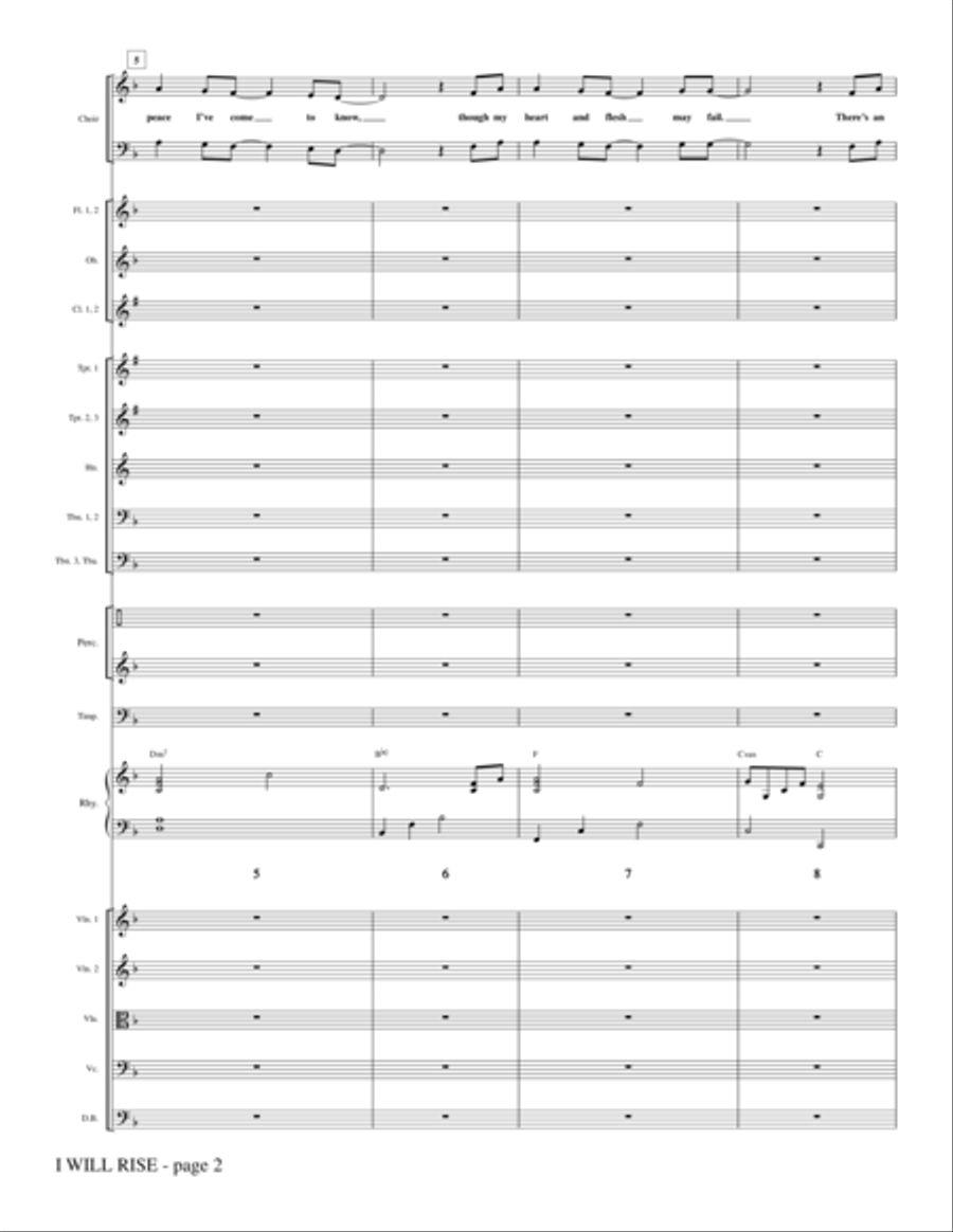 I Will Rise - Full Score Choir scores gallery preview page 2