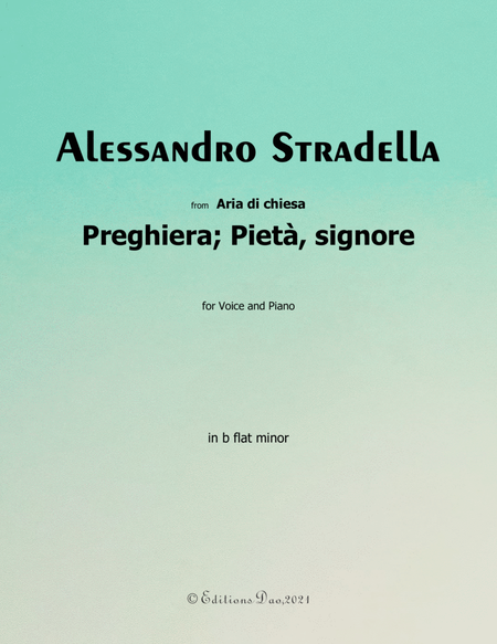Preghiera;Pieta,signore,by Stradella,in b flat minor image number null